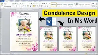 How to make Condolence Design in Microsoft Office word 2020 Tutorial | Designs Condolence in ms word