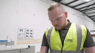 Machining and cutting of PVCu windows at CMS Trade