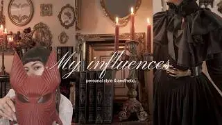 My influences: personal style & aesthetic 🕯️🦇🥀 books, films, music
