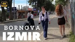 IZMIR BORNOVA 2024 Walking Tour | 4k UHD 60fps | İZMİR TÜRKİYE