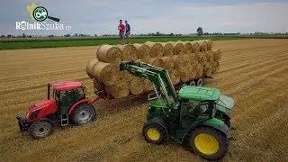 Rolnik Pracuje #15 - Słoma na Dużą Skalę z Kazik478 PL, / JD 6105R, Zetor Proxima 80, MF255