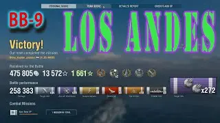 Los Andes 272 secondary hits, map: Sleeping Giant - Spawn A - WoWs