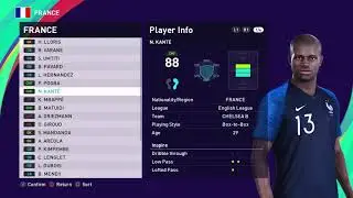 France PES 2021 | Visage et note &eacute;quipe de France PES 2021 | Mbapp&eacute;, Griezmann, Varane...