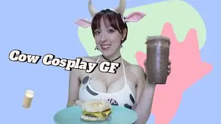 Cow Cosplay Girlfriend Makes you a Milkshake 