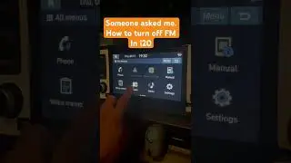 How to turn off FM in i20 #i20 #fm #i20sports