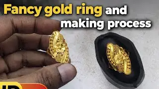 Fancy gold  ladies ring designs and making process, How to learn gold work, 22 carat gold ring
