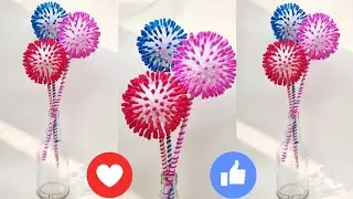 DIY Cotton Bud Flower || Cotton swabs Crafts || Easy q-Tip || School Project