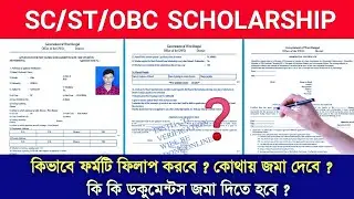 How to Fillup SC ST OBC Scholarship 2024 | Oasis Scholarship Form Fillup 2024-25 | oasis form fillup