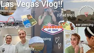 Las Vegas vlog! New ear piercing, family, traveling, shopping | Jorja Swan