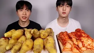 노잼봇과 바다곰...｜군고구마·김치·불닭미역탕면 먹방! [먹방초대 EP.06]