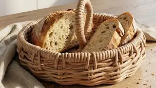 Плетеная корзинка из бумажной лозы