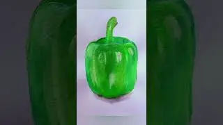 Realistic capsicum painting #painting #stree2 #music #trending