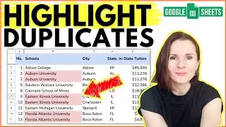 Как выделить дубликаты в Google Таблицах