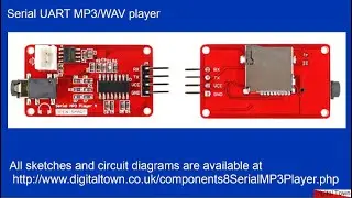 Arduino C++: Serial UART mp3/WAV player tutorial