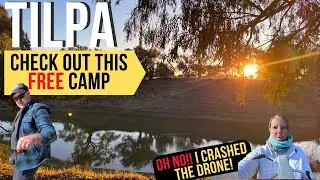 FREE CAMPING along the Darling River at Tilpa! OH NO!! We BROKE our 2 week old drone!!