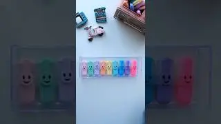 Organizing Tiny Smiley Face Marker Pens 🫰 #music #song  #smile #organizing #love #cute #asmr