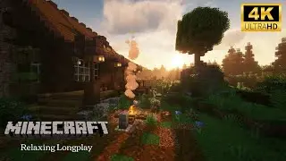 Awaken with a Minecraft Sunrise / 4K Minecraft Ambience & Music
