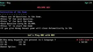 KBC in C++