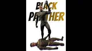 Black Panther Hot Toys ASMR Cleaning with Relaxing Sounds