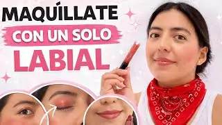 Como maquillarte solo con un labial (truco f&aacute;cil y r&aacute;pido )