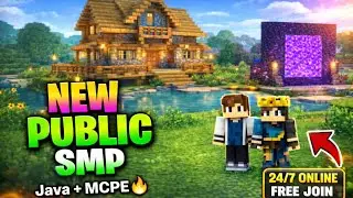 Join Best Public SMP 😱 | Java + Bedrock | 24/7 Online | Free To Join