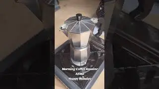 ASMR morning coffee routine from my van #asmr #vanlife #coffeeroutine