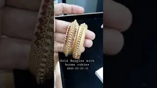 gold Bangles with Burma rubies | Burma Manik | #youtubeshorts