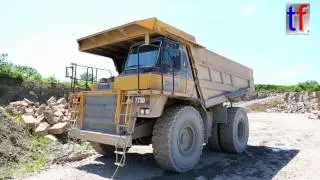 CATERPILLAR 773D Dump Truck, Walk Around, Quarry, Germany, 2016.