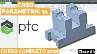 ✅Tutorial Curso Completo de PTC Creo Parametric 11 para Principiantes 2025 Clase 3