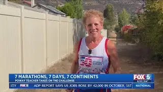 7 marathons, 7 days, 7 continents -- Poway teacher takes on the challenge