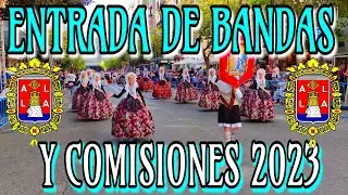 4K ENTRADA DE BANDAS Y COMISIONES - HOGUERAS DE ALICANTE 2023 #alicante #desfile #fiestaspatronales
