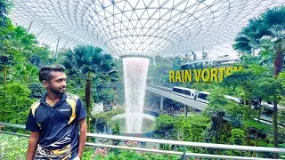මෙහෙම දියඇල්ලක් කලින් දැකල තියනවද | Rain Vortex at Singapore Airport Jewel 🇸🇬 (2023)
