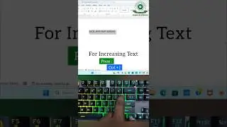 Increase & Decrease Font Size in MsWord using Shortcut Keys 💻 | Quick & Easy Formatting Tip #shorts