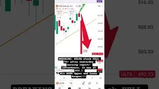 BREAKING: $ULTA stock FELL 7%+ after yesterday earning report!