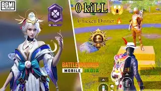 0 kill chiken dinner title in one mach 🔥😱 livik || pasifist title #bgmi