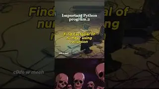 Python program to find a factorial of number using recursion - short #2 #python #program #recursion