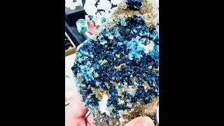 Did you know? Lazulite was used as a blue pigment in ancient art. #lazulite #lapislazuli #minerals