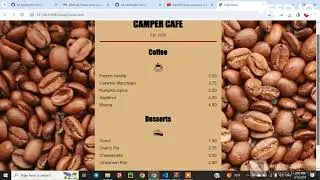 Cafe Menu Website | with source code