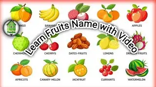 Fruits name english | learning video | fruits name | season fruits | home teacher | kids video