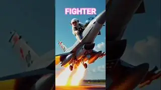 Cat and Monkey F-16 Jet story | F-16 Jet #shorts