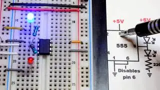 Bistable mode 555 timer flip flop electronics circuit how to DIY build tutorial by electronzap