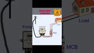 Energy Meter Connection Diagram | Single  Phase Wiring Guide #shorts #energymeter #diy #electrical