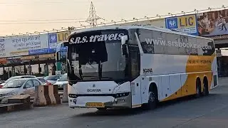 SRS Travels Scania Multiaxle Bus On Mumbai Bengaluru Route