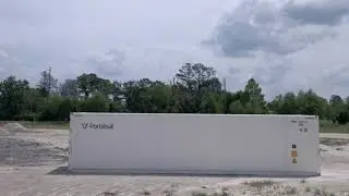 Portabull 40ft Electric Cold Storage Container (Drone Footage) #coldstorage #portablecoldstorage