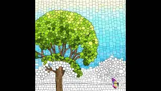 Nature Mosaic Two Tree Mosaic Pics (Tap Color Pro) Mosaic Pics (Nature Pics)