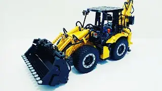 LEGO Technic CAT 444F, pneumatic backhoe loader