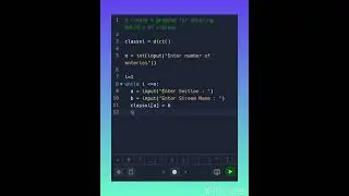 How to create a program for storing classes detail in dictionary