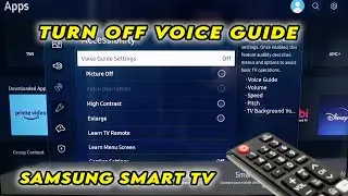 Samsung Smart TV: How to Turn Off Voice Guide