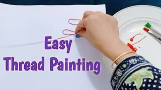 String Painting / How To Do Thread Painting At Home - Shamina's DIY