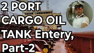 Ship's 🛟 Tank cleaning View of 2 Port Cargo OIL Tank🌎 // #merchantnavy #oceanlover  #cargo #mariner